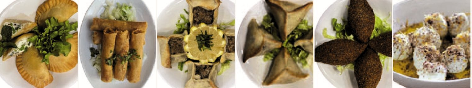 Samboussek, rikakat, safiha, fatayer, kebbé et labneh